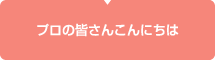 プロの皆さんこんにちは
