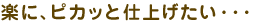 �y�ɁA�s�J�b�Ǝd�グ�����c
