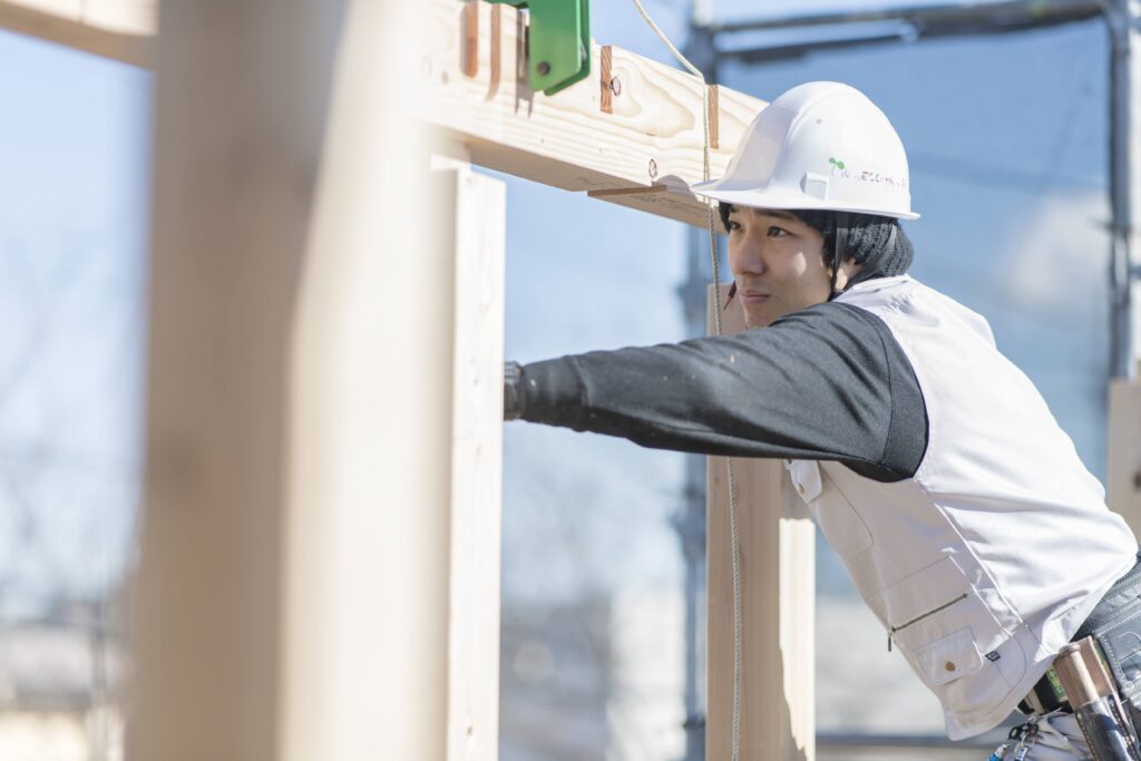 注文住宅の施工現場