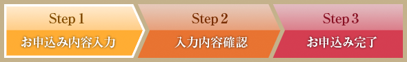 Step 1 お申込み内容入力